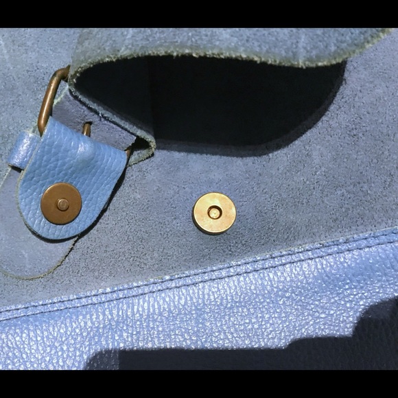 Blue Vintage Suede Purse - Picture 3 of 7